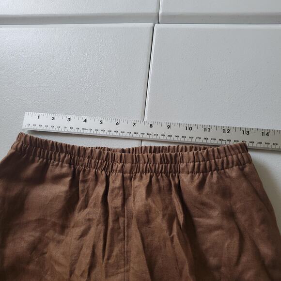 IC Collection Pants Womens Medium Linen Pull On Elastic Waist Made in USA 3474P - Picture 5 of 9